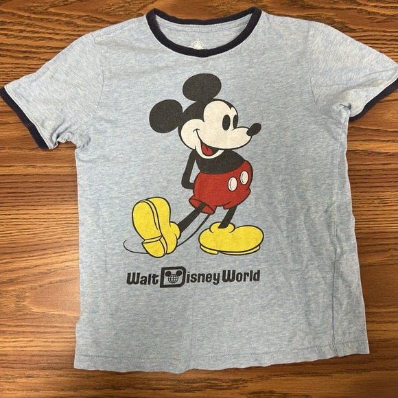 Disney Other - Disney Mickey Mouse T-Shirt Youth Medium Ringer  100% Cotton READ MORE .